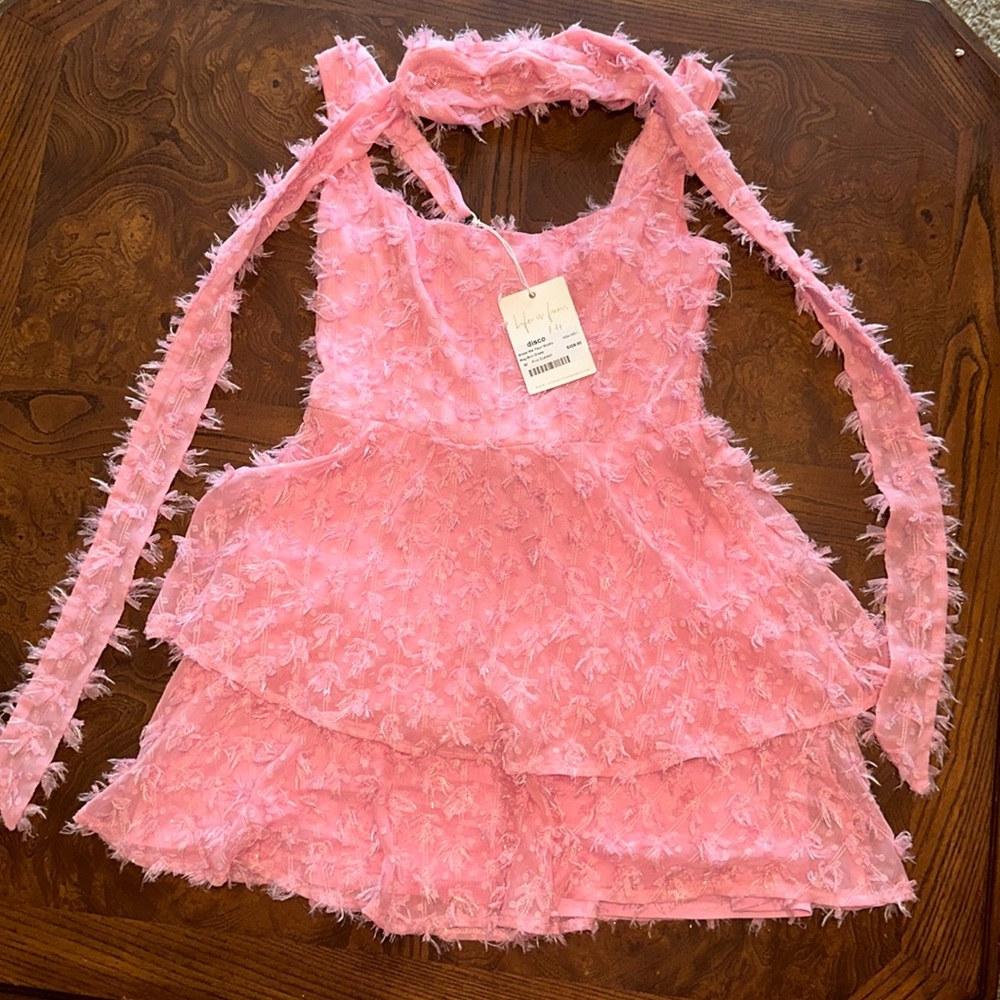 SHOW ME YOUR MUMU PINK BOW DRESS